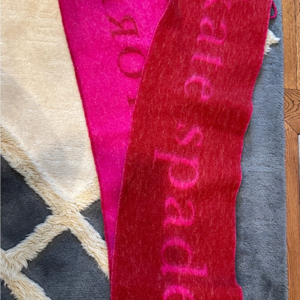 Kate Spade Red and Pink Scarf